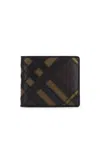 Burberry Reg Intarsia Wallet In Brown