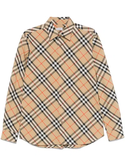 BURBERRY REGULAR FIT CHECK COTTON SHIRT