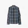 Burberry Regular Fit Check Cotton Shirt In Multi