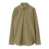 Burberry Check-pattern Cotton Shirt In Green