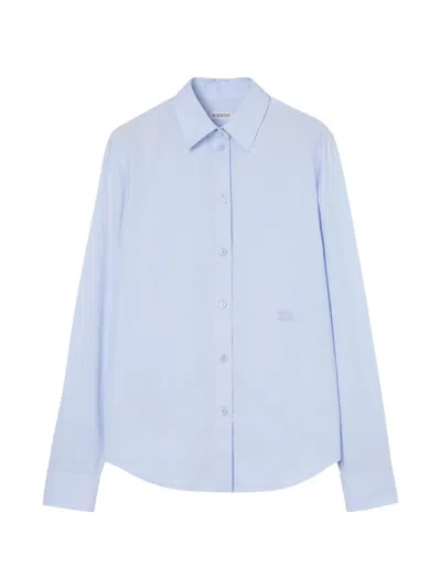 Burberry Regular-fit Cotton Poplin Formal Shirt In Blue
