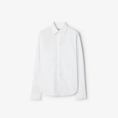Burberry Regular Fit Cotton Poplin Formal Shirt In White