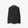 Burberry Long Sleeve Shirt Featuring Structured Collar In Multi