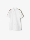 Burberry Regular Fit Cotton Shirt In Optic White