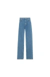 Burberry High-waist Straight-leg Jeans In Mid Blue