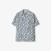 Burberry Regular Fit Knot Silk Shirt In Pool