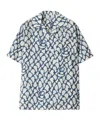 Burberry Regular Fit Knot Silk Shirt In Pool