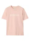Burberry Regular Fit Logo Cotton T-shirt Clothing In Pink