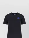 Burberry Regular Fit Short Sleeve Crew Neck Top In Black