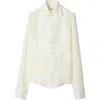 Burberry Regular Fit Cotton Formal Shirt In Chalk