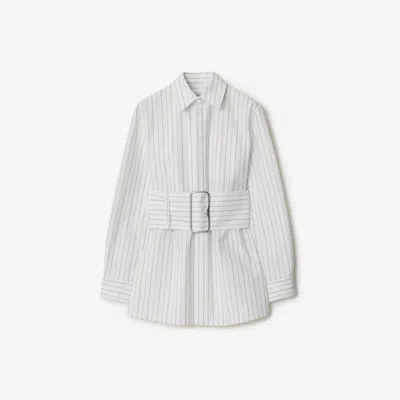 BURBERRY BURBERRY REGULAR FIT STRIPED COTTON SHIRT
