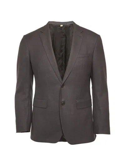 Pre-owned Burberry Regular-fit Blazer In Gray