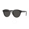 Burberry Reid Dark Grey Round Men's Sunglasses Be4359 399687 49 In Grey/red