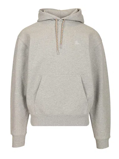 Burberry Reilly Chk Pch Hoodie Sweatshirts Grey In Gray