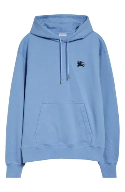 Burberry Reilly Ekd Stamp French Terry Hoodie In Blue