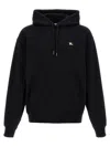 Burberry Men Black Sweatshirt With Ekd Embroidery On The Front And Logo Print On The Rear In Cotton