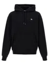 Burberry Men Black Sweatshirt With Ekd Embroidery On The Front And Logo Print On The Rear In Cotton