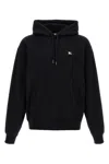 Burberry Men Black Sweatshirt With Ekd Embroidery On The Front And Logo Print On The Rear In Cotton In Black