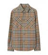 Burberry Relaxed Check-patch Sweatshirt In Brown