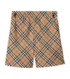 Burberry Vintage Check-print Drawstring Shorts In Yellow