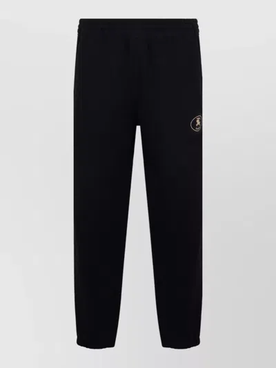 Burberry Relaxed Cotton Jersey Sports Pants Elastic In Black