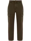 Burberry Cargo Trousers With Belt Loops And Stitch Detailing In Black