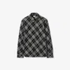 Burberry Relaxed Fit Check Cotton Flannel Shirt In Black