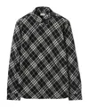 Burberry Relaxed Fit Check Cotton Flannel Shirt In Black
