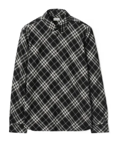 BURBERRY RELAXED FIT CHECK COTTON FLANNEL SHIRT