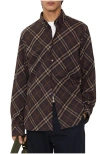 Burberry Relaxed Fit Check Cotton Flannel Shirt In Brown