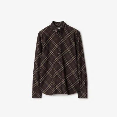 BURBERRY BURBERRY RELAXED FIT CHECK COTTON FLANNEL SHIRT
