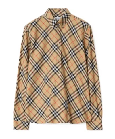 BURBERRY BURBERRY RELAXED FIT CHECK FLANNEL SHIRT