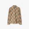 Burberry Roan Relaxed Fit Check Cotton Flannel Shirt Clothing In Brown