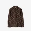 Burberry Relaxed Fit Check Cotton Flannel Shirt In Brown