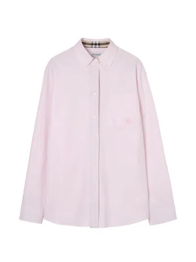 Burberry Relaxed Fit Cotton Oxford Shirt In Pink