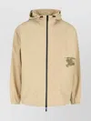 Burberry Relaxed Fit Hooded Jacket With Embroidered Detail