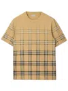 Burberry Relaxed Fit Lightweight T-shirt With Faded Check Design In Multi