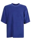Burberry T-shirt In Spugna Di Cotone In Blue