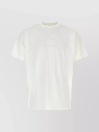 BURBERRY RELAXED FIT RIBBED CREW-NECK COTTON T-SHIRT