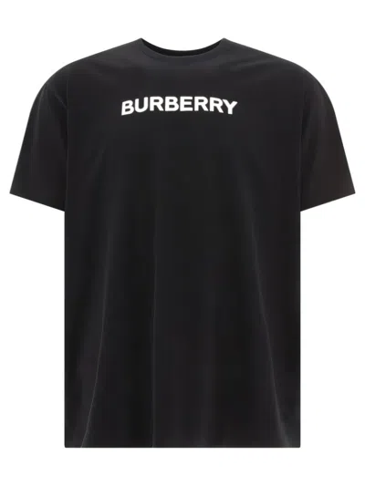 Burberry Relaxed Fit Short-sleeved T-shirt With Bold Logo In Black