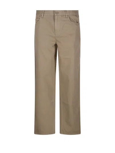 Burberry Relaxed Fit Straight Leg Pants In Neutrals