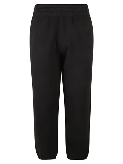 Burberry Equestrian Knight Cropped-leg Track Pants In Black
