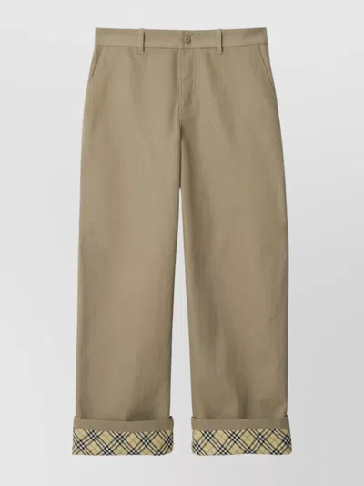BURBERRY RELAXED FIT WIDE LEG TROUSERS