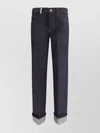 Burberry Relaxed Straight Leg Jeans With Rolled Hems