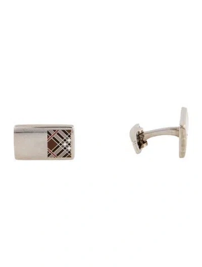 Pre-owned Burberry Resin Pattern Cufflinks In Multicolor