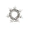 Burberry Resin Shark Detail Palladium Plated Bracelet In White