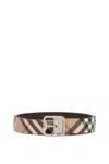 BURBERRY REVERSIBLE B BUCKLE CHECK BELT