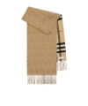 Burberry Reversible B Shield Cashmere Scarf In Brown
