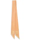 Burberry Skinny Reversible B Shield Silk Scarf In Nude