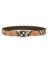 Burberry Printed E-canvas Reversibile Belt In Brown
